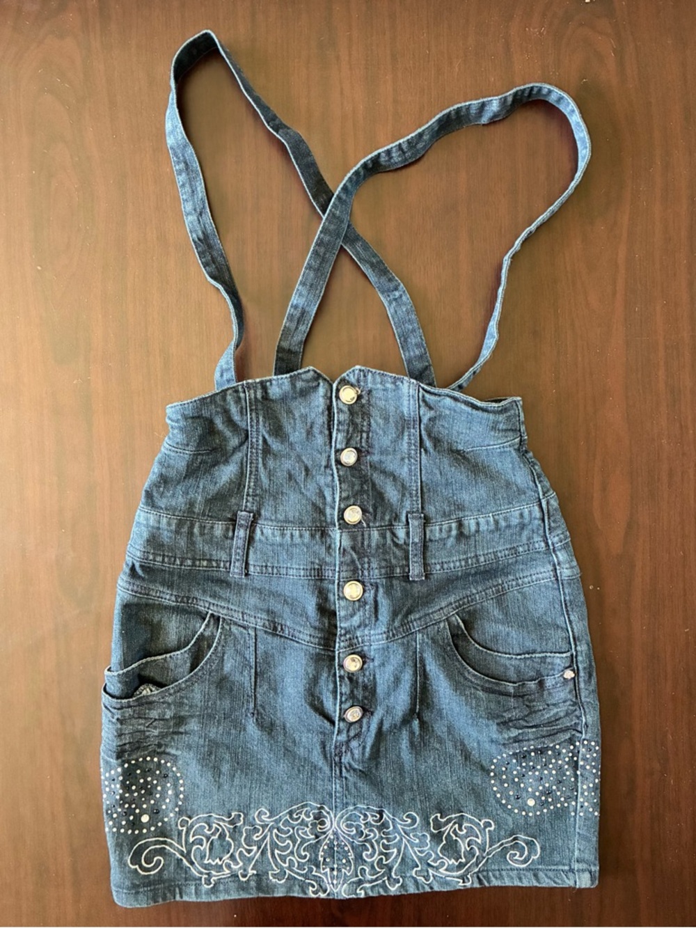 Dereon Black Label Denim Patch with Stud Accents